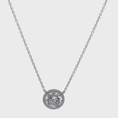 Tacori 18K White Gold Necklace Setting with 0.11 Carat Round Diamonds