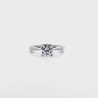 Ritani 1RZ3279 14K White Gold Engagement Ring Setting for Round Solitaire Diamond