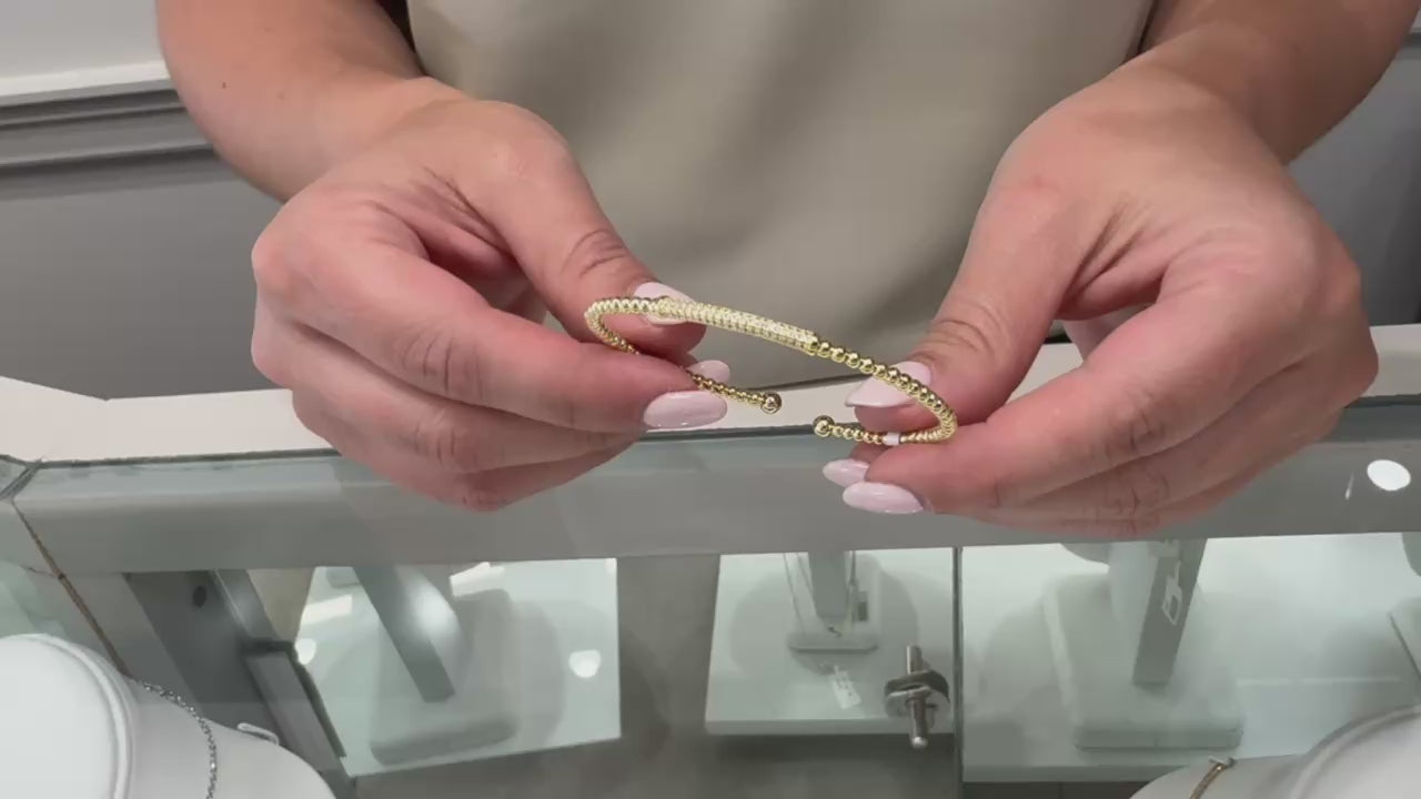 Nomination 242206/012 FASHION ERA Rigid Sterling Silver Bangle Bracelet with Yellow Gold Overlay