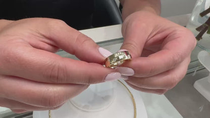 Cascading Round Diamond Ring in 14K Yellow Gold with High Polish Finish