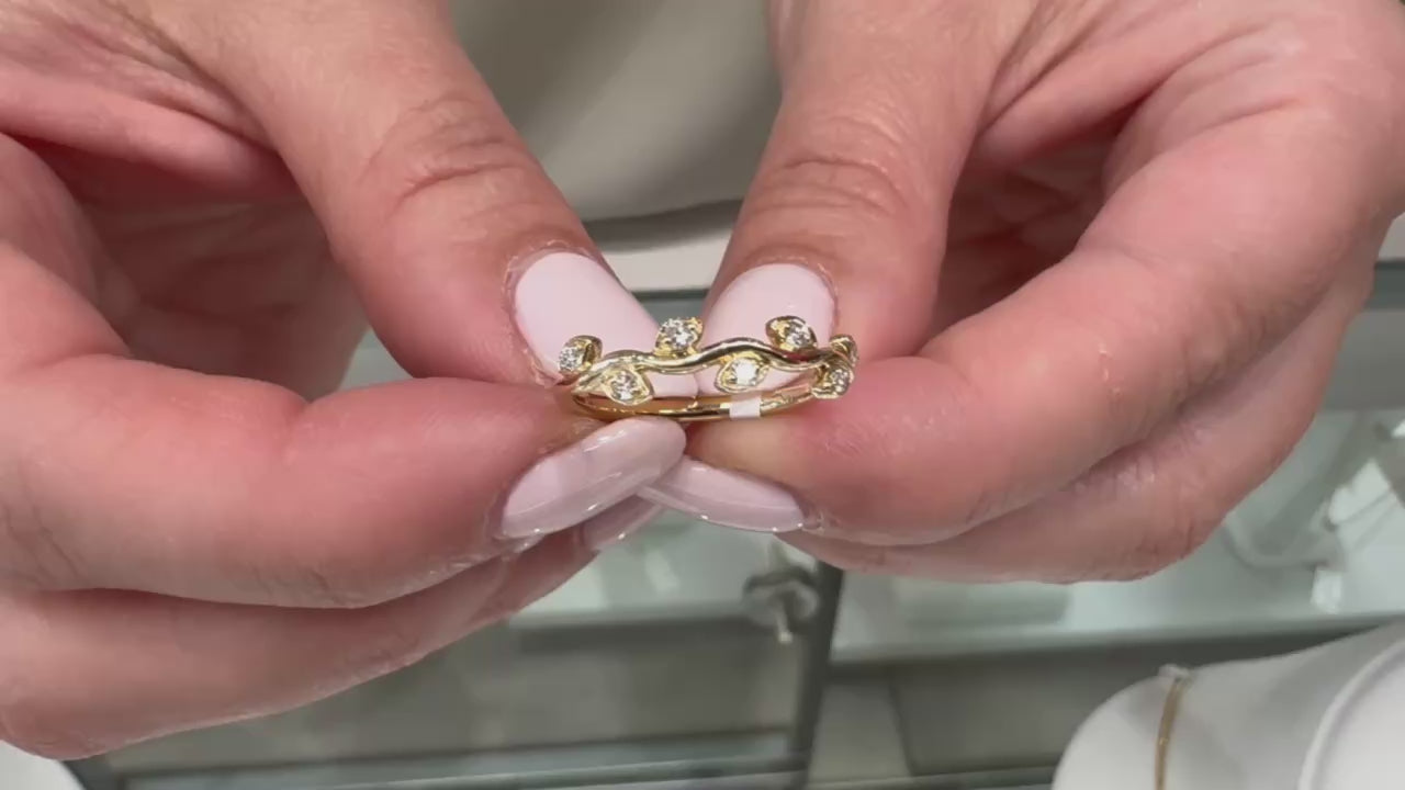Allison Kaufman 14K Yellow Gold Wedding Ring with Diamonds