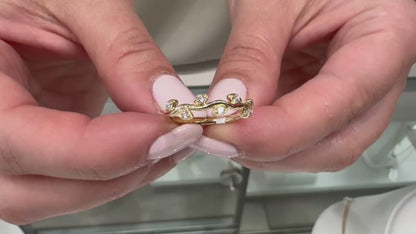 Allison Kaufman 14K Yellow Gold Wedding Ring with Diamonds