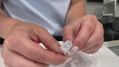 GIA Certified 2.03 Carat Radiant Cut Diamond in 18K White Gold Ring