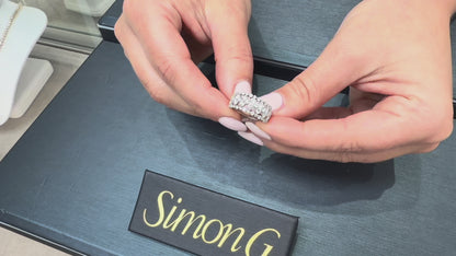 Simon G. LR3173 18K White Gold Diamond Band Ring