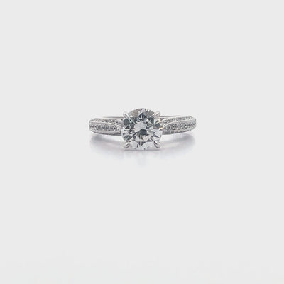 Kirk Kara SS6947A-R Carmella 18K White Gold Diamond Engagement Ring