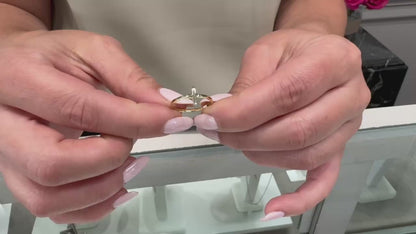 14K Yellow Gold Plain Cross Ring