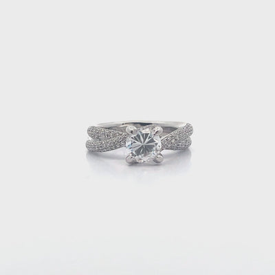Vanna K 18RO5339DCZ Engagement Ring Setting in 18k White Gold