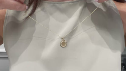 14K Yellow Gold Engravable Necklace With Diamonds