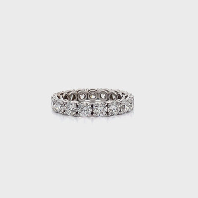 14K White Gold Diamond 4.14 Carat Eternity Band