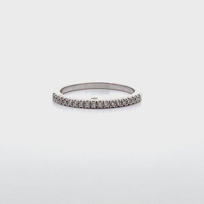 Kirk Kara K1020D-B Stella 18K White Gold Diamond Band 0.16 Carats