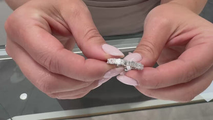 18K White Gold Baguette Diamond Eternity Band 4.02 Carats