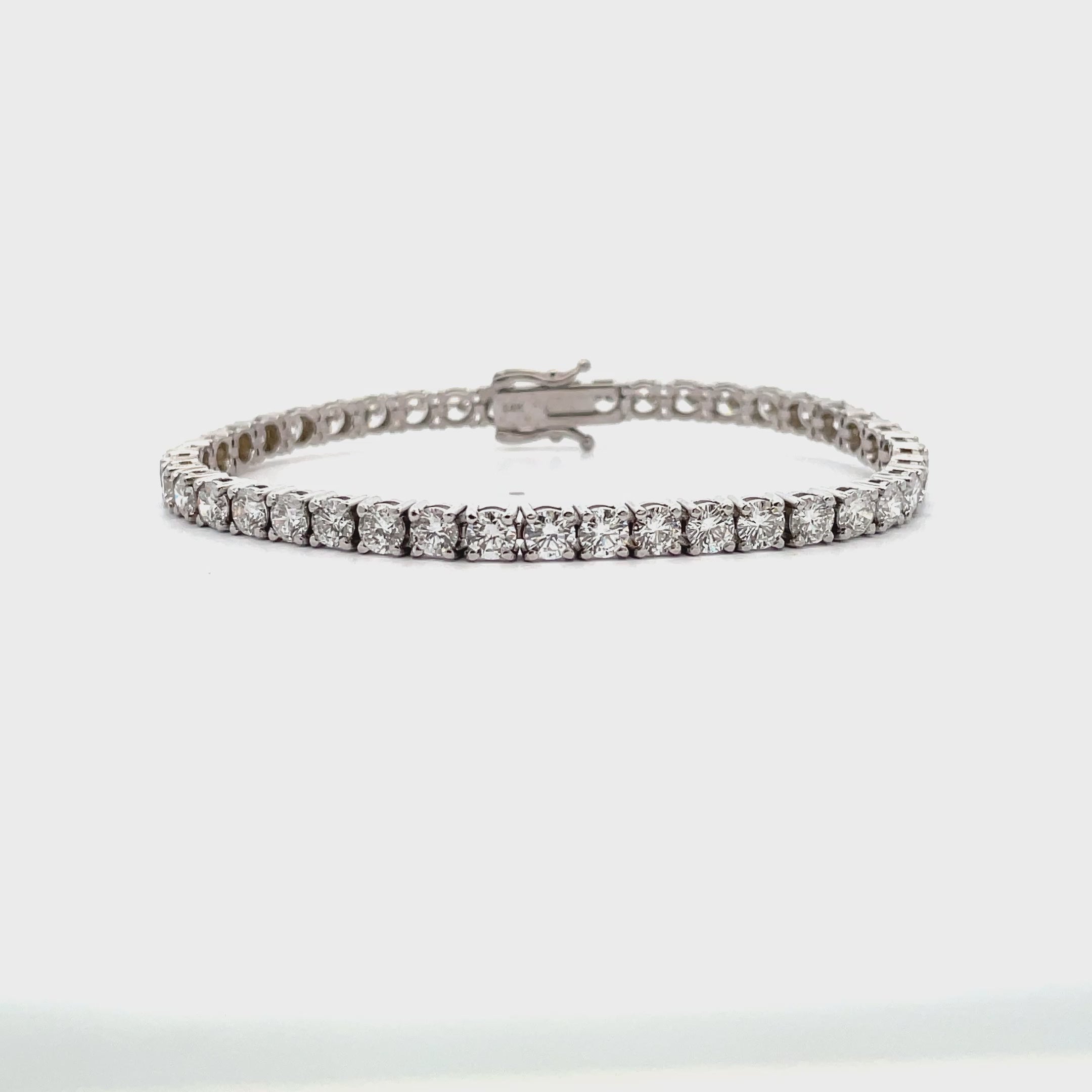 14K White Gold Lab Grown Tennis Bracelet