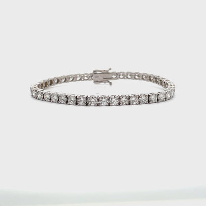 14K White Gold Lab Grown Tennis Bracelet