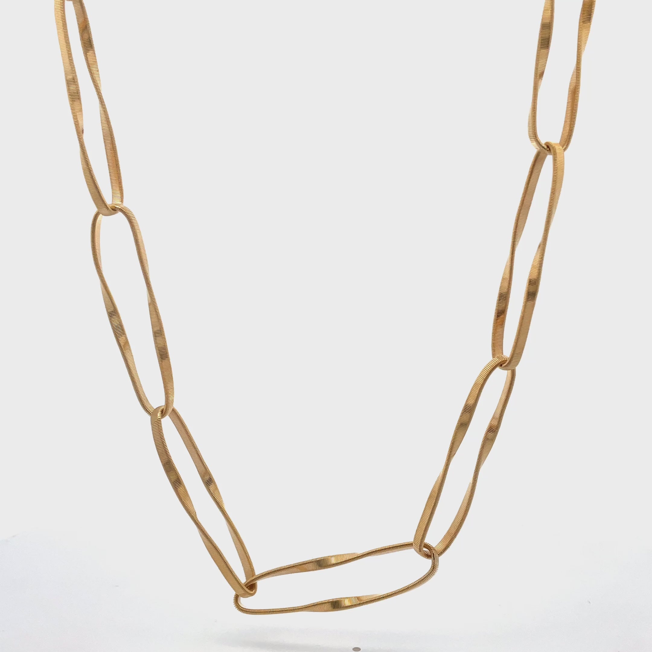 18K Yellow Gold Large Open Twisted Link Chain