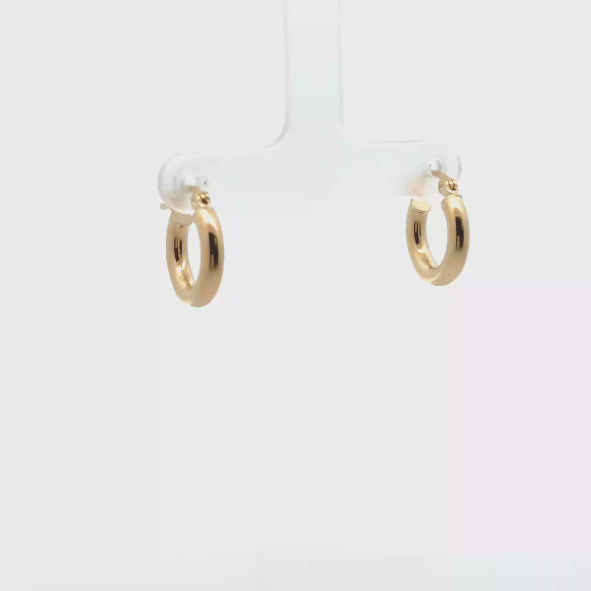 14K yellow gold hoop earrings - 1.40 grams