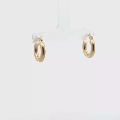 14K yellow gold hoop earrings - 1.40 grams