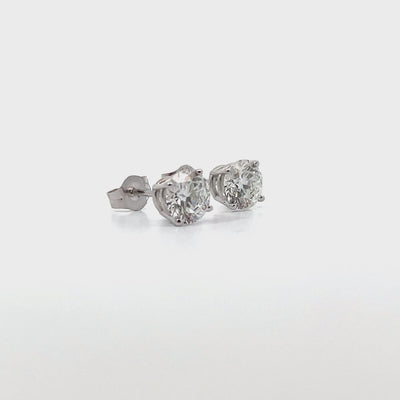 14K White Gold Lab Grown Diamond Stud Earrings