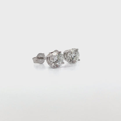 14K White Gold Lab Grown Diamond Stud Earrings