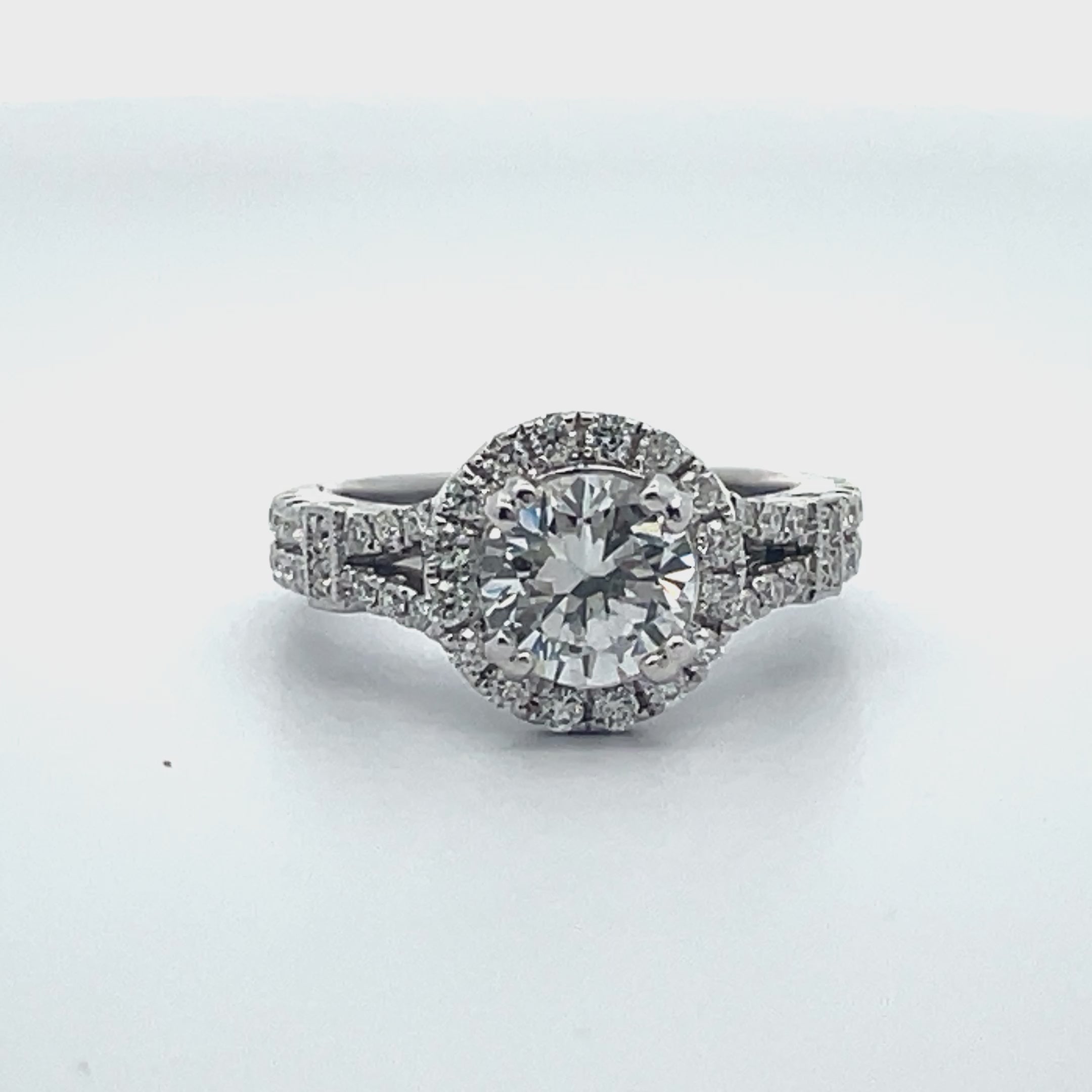 Kirk Kara K194R75R 18K White Gold Diamond Engagement Ring
