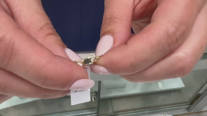 14K Yellow Gold Diamond Cross Bracelet