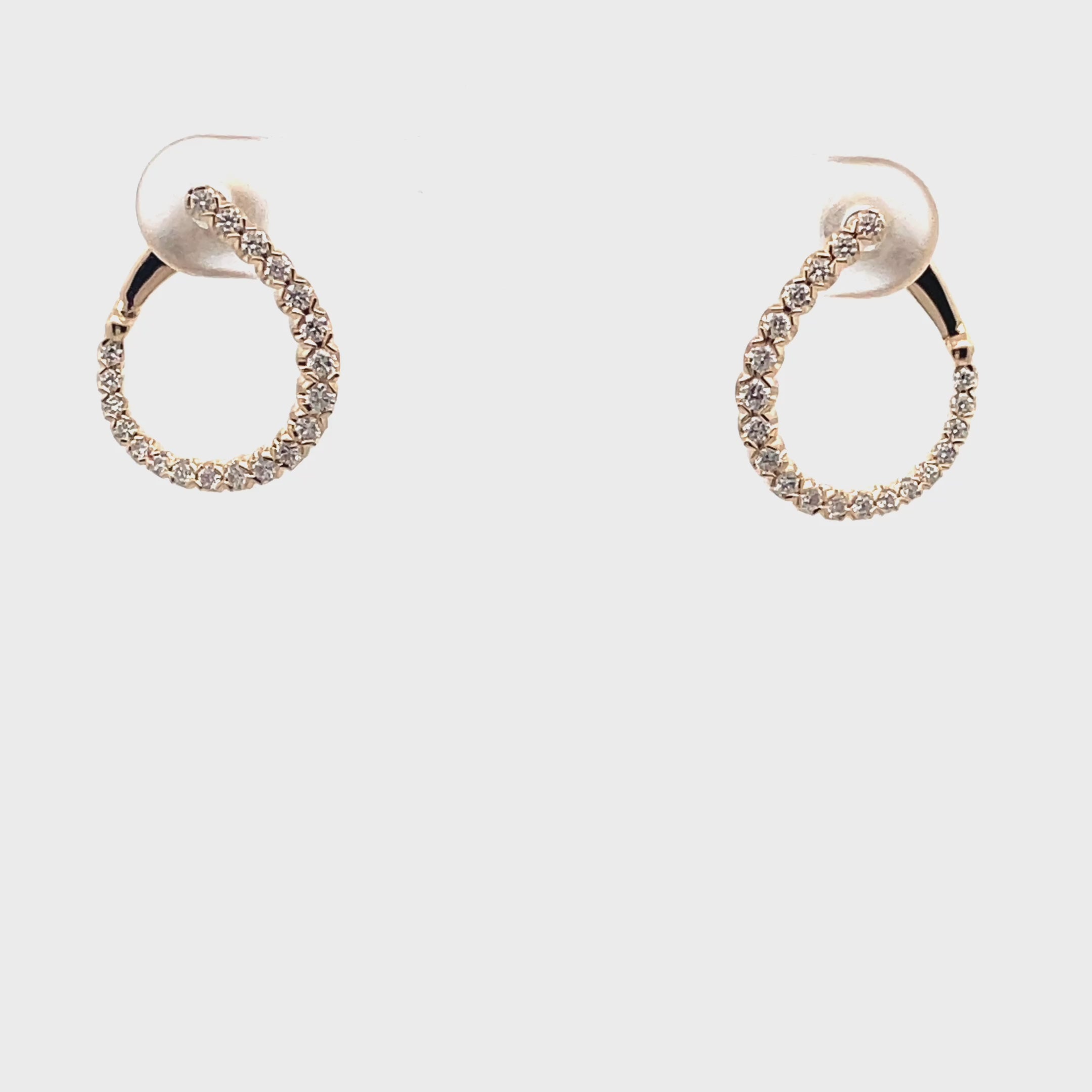 Allison Kaufman 14K Yellow Gold Diamond Hoop Earrings
