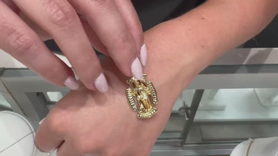 14K Yellow Gold Saint Florian Fire Fighters Charm