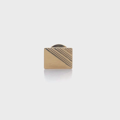 14K Yellow Gold Rectangular Tie Tack
