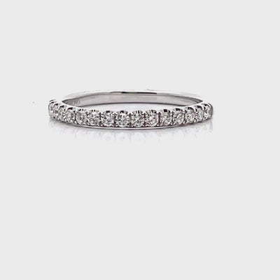 Simon G. 18K White Gold 0.26 carat Wedding Band