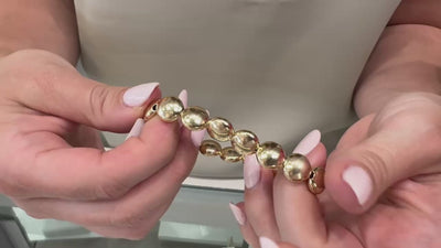 Gold Filled Flat Disc Bracelet