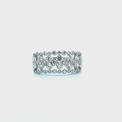 Simon G. LR3173 18K White Gold Diamond Band Ring