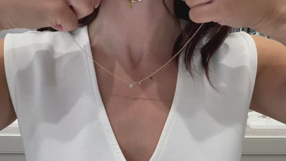 Meira T. 14K Yellow Gold Diamond Mini Butterfly Necklace