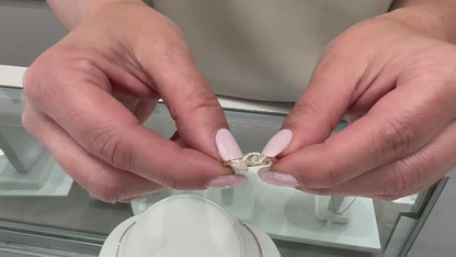 14K Yellow Gold Evil Eye Diamond Ring