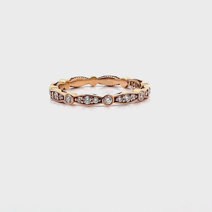 Tacori 47-2ETPK 18K Rose Gold Eternity Band with Diamonds 0.43 Carats