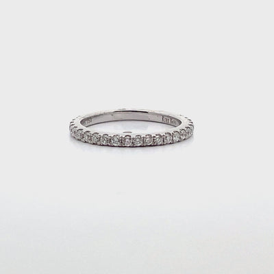 Kirk Kara K1000D-B Carmella 18K White Gold Diamond Wedding Band