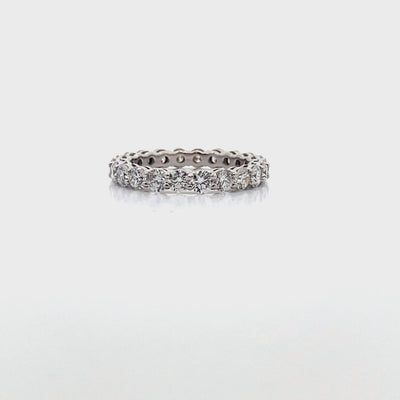 14K White Gold Shared Prong Diamond Eternity Band 2.30 carats
