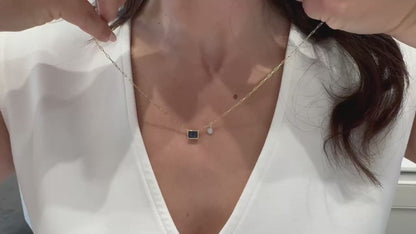 Meira T. 14K Yellow Gold Paperclip Chain Necklace with Blue Sapphire Pendant