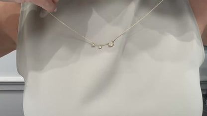 18K Yellow Gold Diamond Pendant Necklace