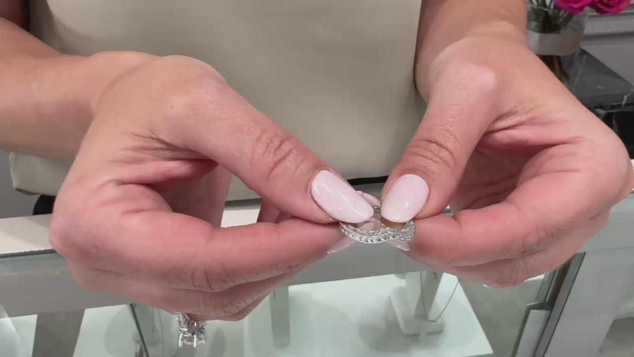 Kirk Kara SS6454B-BS Diamond Wedding Band with Hand Carving