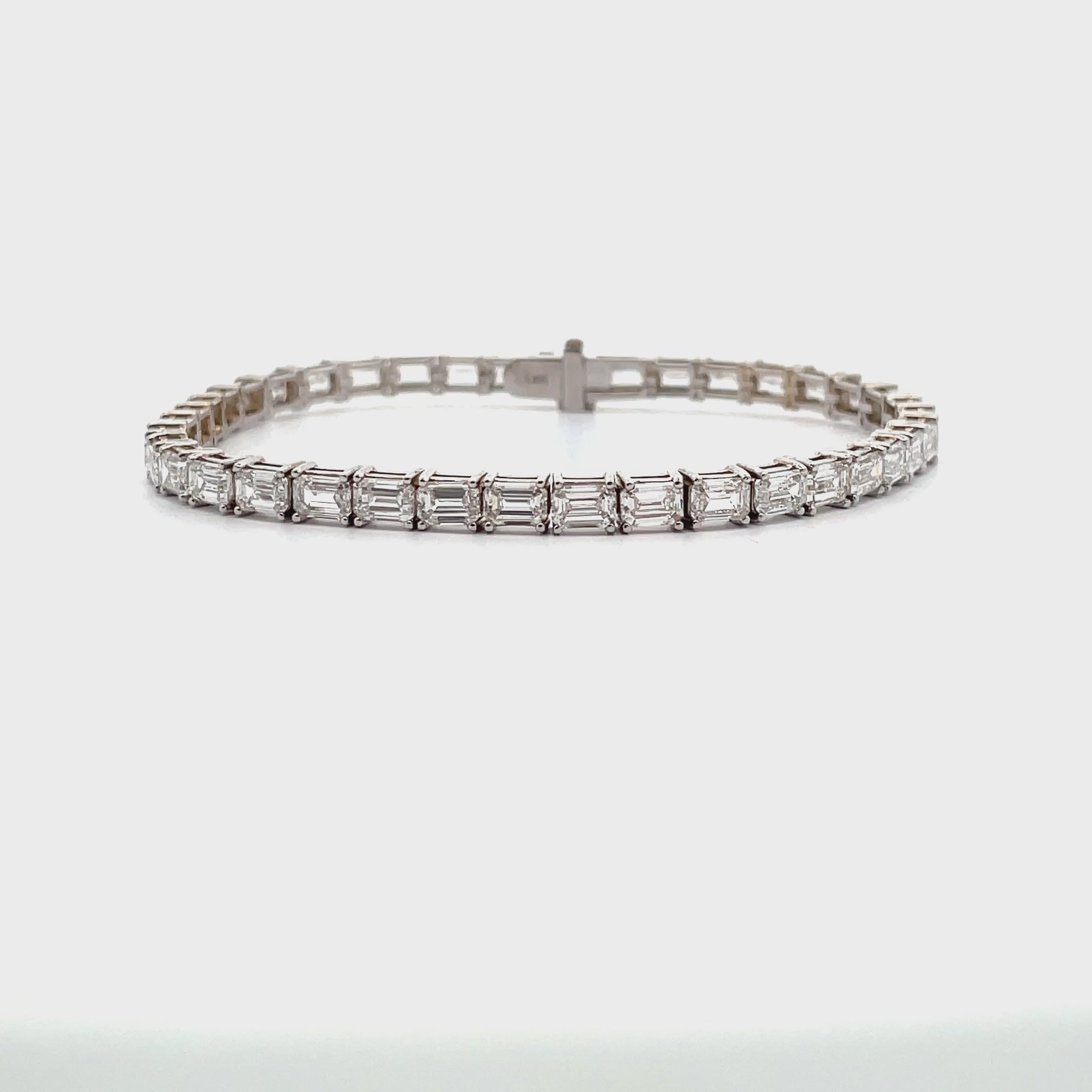 14K White Gold Lab Grown Tennis Bracelet