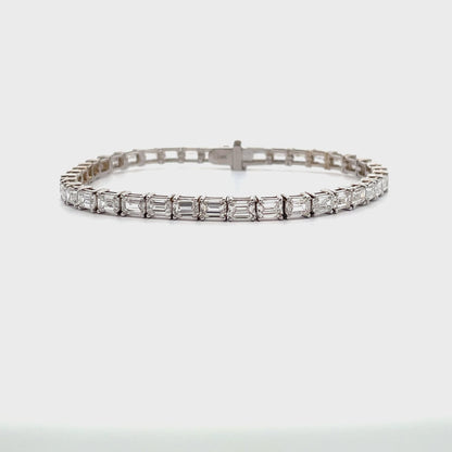 14K White Gold Lab Grown Tennis Bracelet