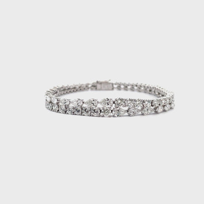 Simon G. LB2473 18K White Gold Tennis Bracelet