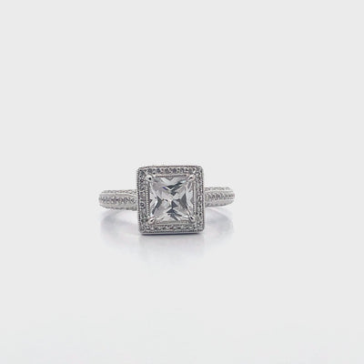 Kirk Kara SS6862-R Carmella 18K White Gold Engagement Ring