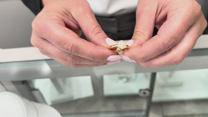 18K Yellow Gold High Polish Stackable Ring with Diamonds