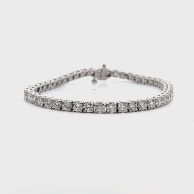14K White Gold Tennis Bracelet 8.70 Carats