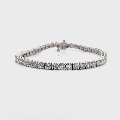 14K White Gold Tennis Bracelet