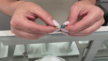 Meira T. 14K Yellow Gold Blue Topaz and Amazonite Ring
