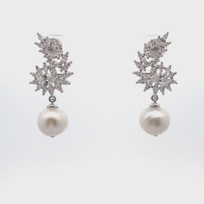 Sterling Silver Freshwater Pearl Dangling Earrings