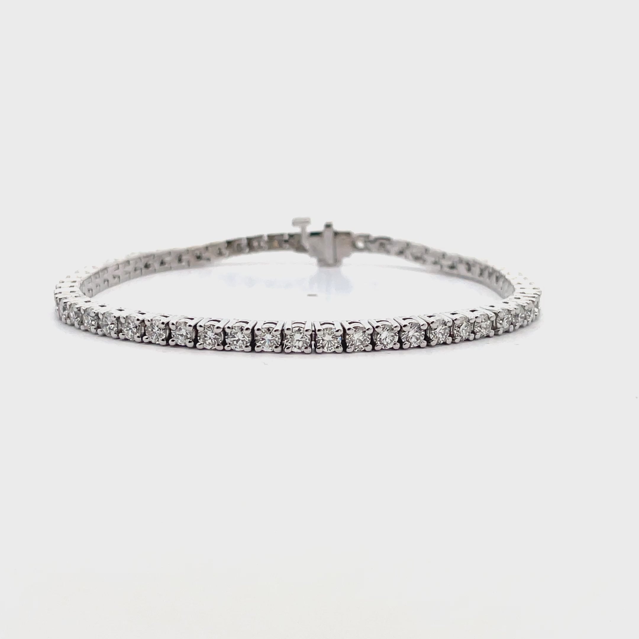 14K White Gold Tennis Bracelet
