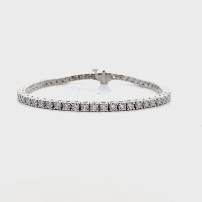 14K White Gold Tennis Bracelet