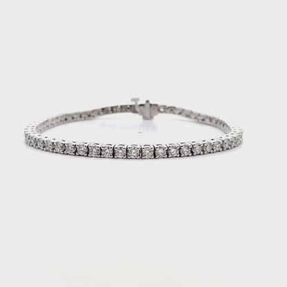 14K White Gold Tennis Bracelet